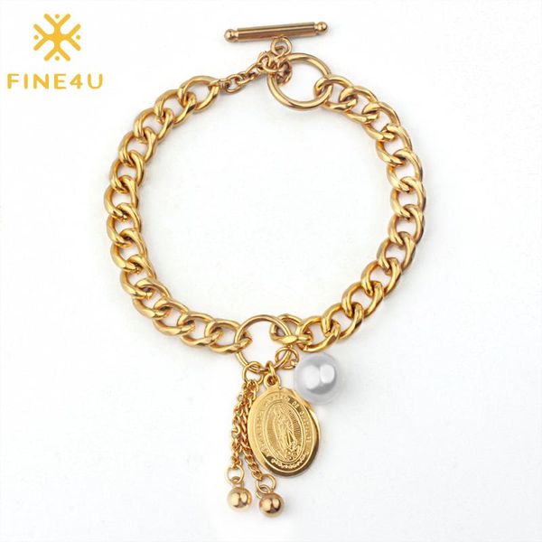 religious virgin mary charms bracelet with pearl stainless steel link chain bracelets for christian jewelry charm, Golden;silver
religious virgin mary charms bracelet with pearl stainless steel link chain bracelets for christian jewelry charm, Golden;silver