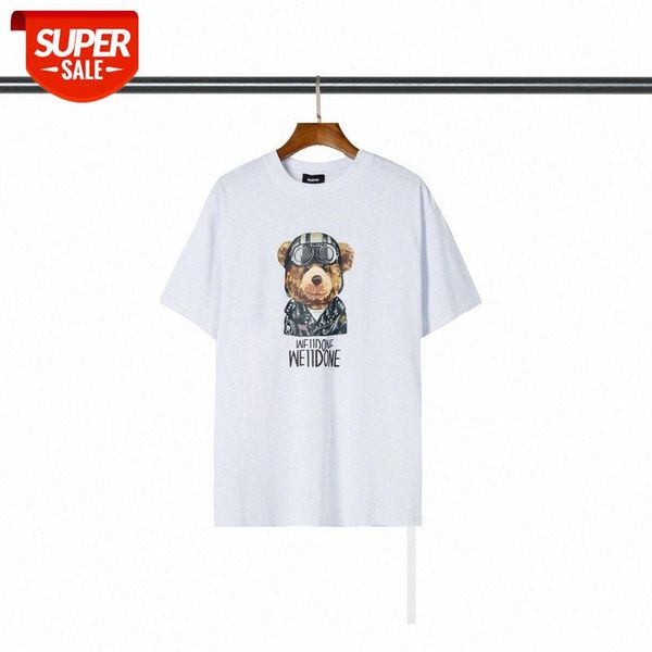 spring/summer we11 pilot bear digital print loose round neck short sleeve #xd4r, White;black
spring/summer we11 pilot bear digital print loose round neck short sleeve #xd4r, White;black