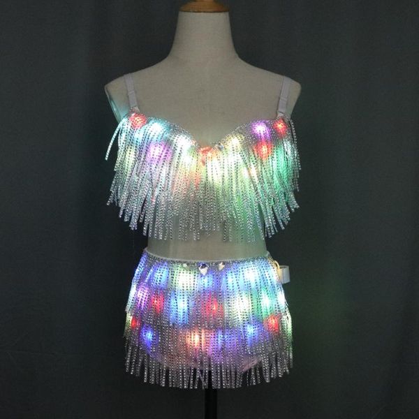 party decoration led clothes glowing bra shorts fashion luminous suits belt show women reflective face tasseled belly dancer dress accessori
party decoration led clothes glowing bra shorts fashion luminous suits belt show women reflective face tasseled belly dancer dress accessori