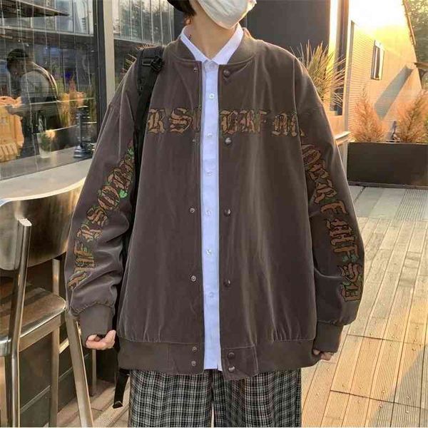 vintage dark baseball jacket men's fashion street ins student loose casual coat, Black
vintage dark baseball jacket men's fashion street ins student loose casual coat, Black