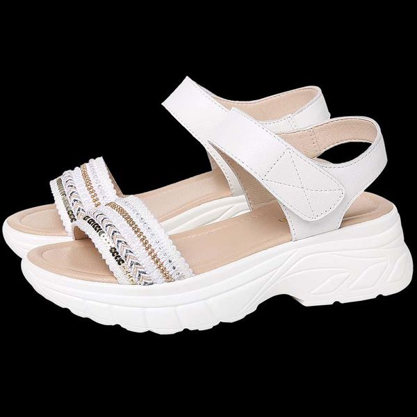 sandals 2021 summer shoes woman platform wedges heel soft leather casual open toe women with 35-40, Black
sandals 2021 summer shoes woman platform wedges heel soft leather casual open toe women with 35-40, Black