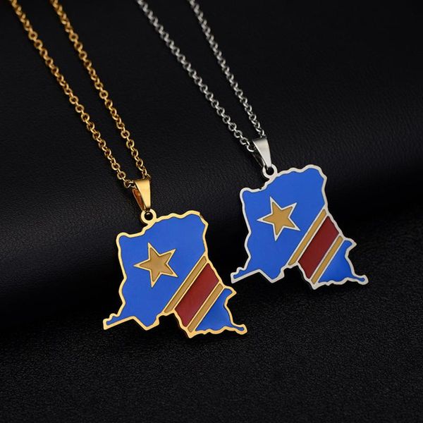 pendant necklaces africa drc congo flag map necklace ethnic wind stainless steel men and women, Silver
pendant necklaces africa drc congo flag map necklace ethnic wind stainless steel men and women, Silver