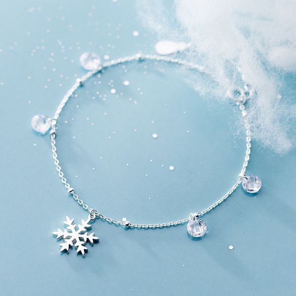 mloveacc 925 sterling silver snowflake charm sparkling crystal zircon chain link bracelet women fashion jewelry, Black
mloveacc 925 sterling silver snowflake charm sparkling crystal zircon chain link bracelet women fashion jewelry, Black
