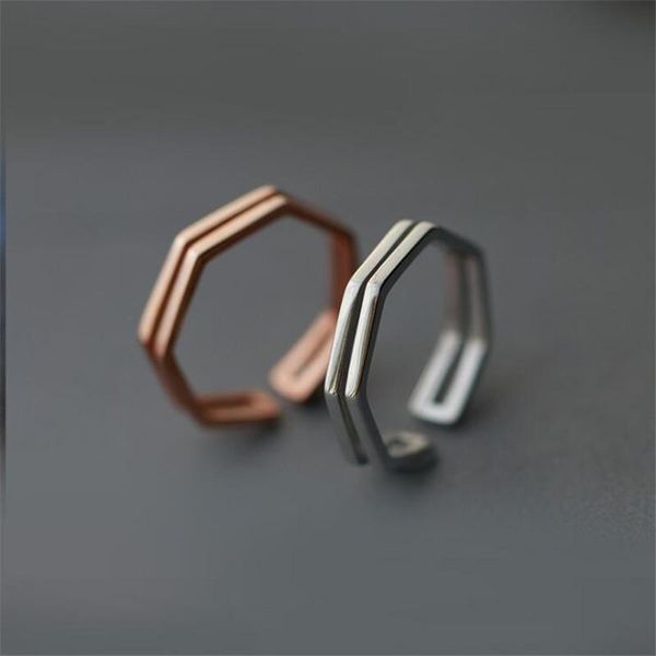cluster rings simple 925 sterling silver jewelry exquisite geometric hollow double fashion opening sr25, Golden;silver
cluster rings simple 925 sterling silver jewelry exquisite geometric hollow double fashion opening sr25, Golden;silver