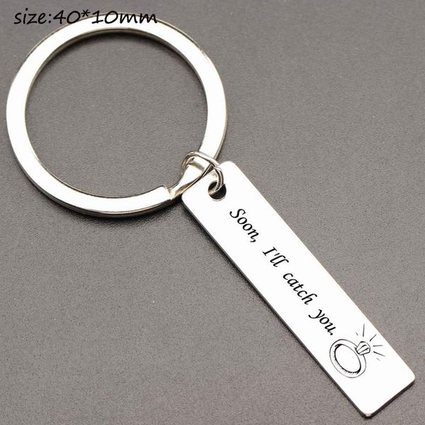 keychains stainless steel keychain engraved soon i 'll catch you gift for lovers' couple girlfriend confession key tag ring holder, Silver
keychains stainless steel keychain engraved soon i 'll catch you gift for lovers' couple girlfriend confession key tag ring holder, Silver