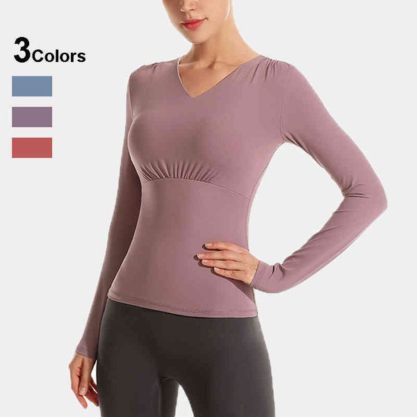 women slim-fitting yoga shirt solid color soft nylon long sleeve sports with chest pads workout sweatshirt gym clothes
women slim-fitting yoga shirt solid color soft nylon long sleeve sports with chest pads workout sweatshirt gym clothes