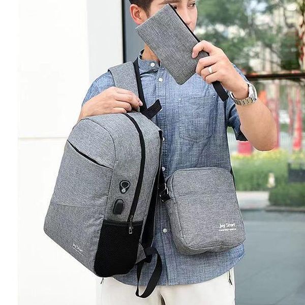school bags 3pcs lapbackpack for men anti theft waterproof canvas business travel bag
school bags 3pcs lapbackpack for men anti theft waterproof canvas business travel bag