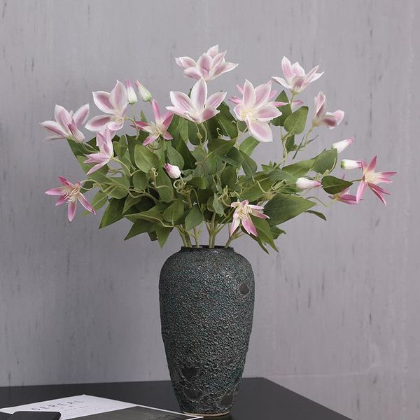 decorative flowers & wreaths artificial fake flower clematis 3 heads silk arrangements plastic stems wedding centerpieces home decoration ac
decorative flowers & wreaths artificial fake flower clematis 3 heads silk arrangements plastic stems wedding centerpieces home decoration ac