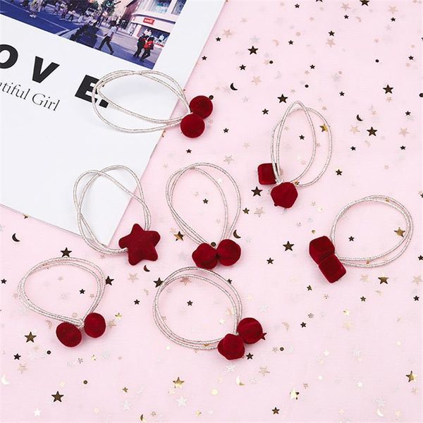double sliver elastic hair ties with red velvet heart balls star and ice cube hairbands ponytail rope decoration 2 pcs, Slivery;white
double sliver elastic hair ties with red velvet heart balls star and ice cube hairbands ponytail rope decoration 2 pcs, Slivery;white