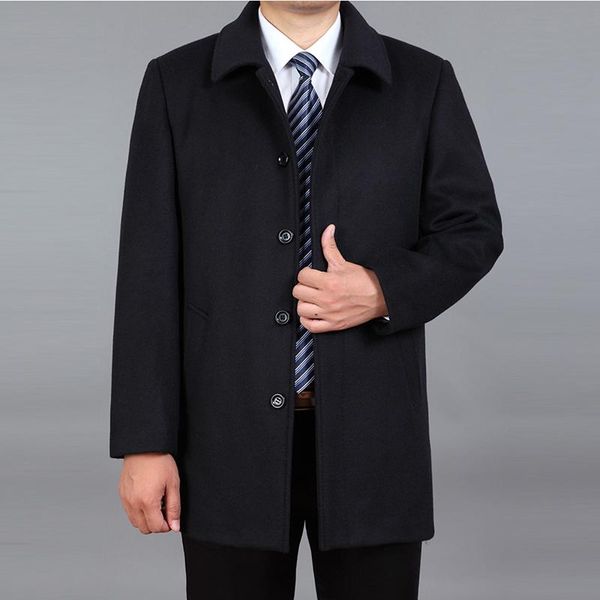 wool jacket men autumn woolen coat pea long winter cashmere warm blend male men's & blends, Black
wool jacket men autumn woolen coat pea long winter cashmere warm blend male men's & blends, Black