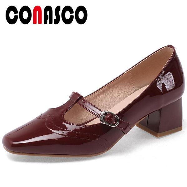 dress shoes conasco spring mary jane retro women cow patent leather pumps wedding casual t-strap hollow out buckle strap shallow woman, Black
dress shoes conasco spring mary jane retro women cow patent leather pumps wedding casual t-strap hollow out buckle strap shallow woman, Black