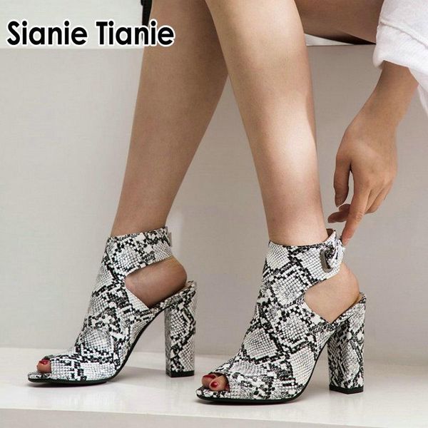 sianie tianie pu python print women sandals peep toe block high heels for woman wedding party ladies shoes big size 34-43, Black
sianie tianie pu python print women sandals peep toe block high heels for woman wedding party ladies shoes big size 34-43, Black