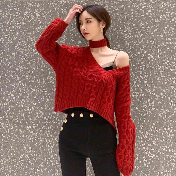 sweaters autumn fashion irregular female chic knitted long sleeve halter sweaters hollow out shoulderv-neck pullovers sweater, White;black
sweaters autumn fashion irregular female chic knitted long sleeve halter sweaters hollow out shoulderv-neck pullovers sweater, White;black