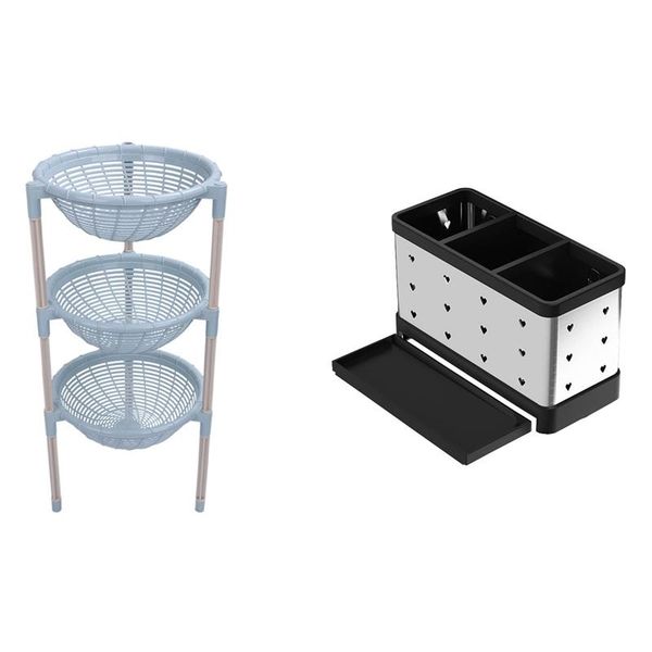 kitchen storage & organization round rack organizer 3 layers dishes with multifunction utensil holder
kitchen storage & organization round rack organizer 3 layers dishes with multifunction utensil holder
