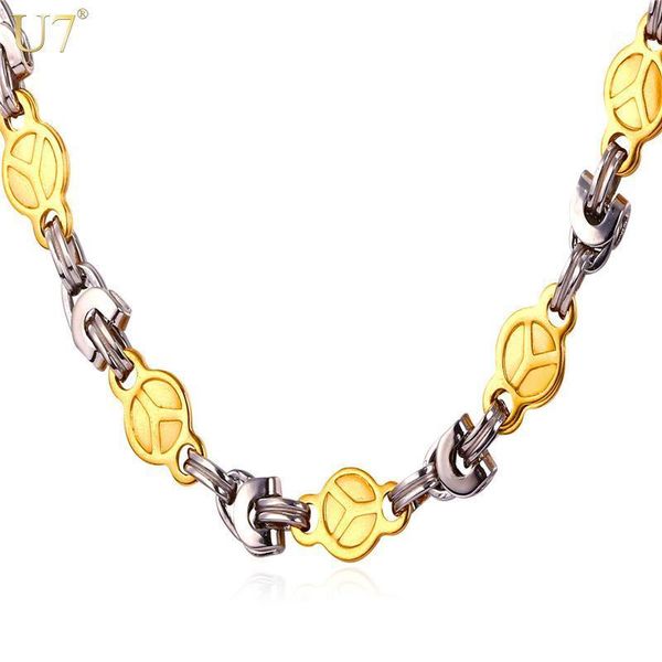 chains u7 stainless steel chain men jewelry trendy 316l two tone gold color 2 size peace symbol party hip hop n4711, Silver
chains u7 stainless steel chain men jewelry trendy 316l two tone gold color 2 size peace symbol party hip hop n4711, Silver