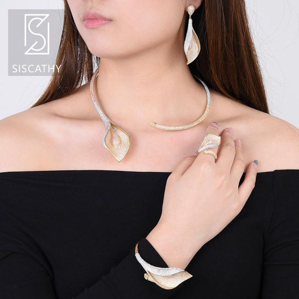 earrings & necklace siscathy luxury flower daffodil shape cubic zirconia wedding dangle bracelet ring jewelry set boucle d'oreille, Silver
earrings & necklace siscathy luxury flower daffodil shape cubic zirconia wedding dangle bracelet ring jewelry set boucle d'oreille, Silver