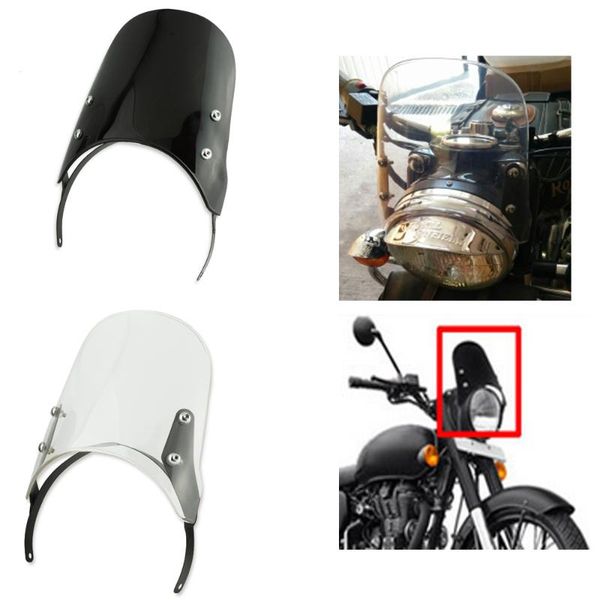 motorcycle windshield clear black headlight fairing windscreen instrument visor retro cafe racer for royal enfield classic 500cc
motorcycle windshield clear black headlight fairing windscreen instrument visor retro cafe racer for royal enfield classic 500cc