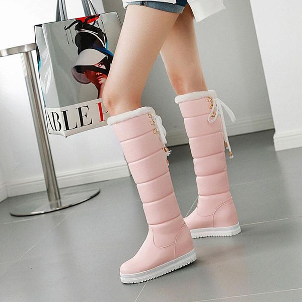 boots fanyuan knee high shoes women keep warm snow heels winter lace up platform size 34-43, Black
boots fanyuan knee high shoes women keep warm snow heels winter lace up platform size 34-43, Black
