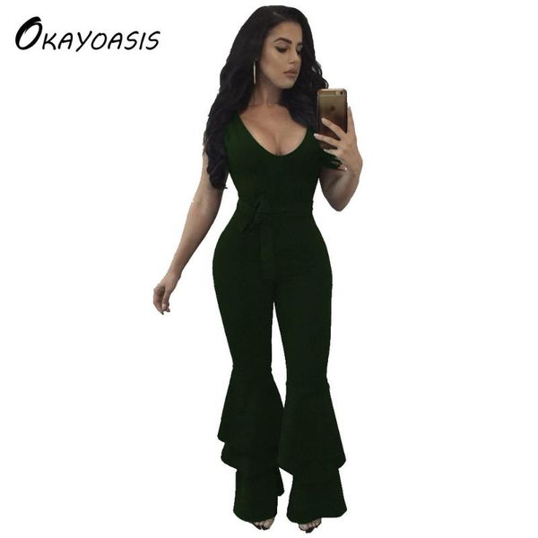 women's jumpsuits & rompers okayoasis wholesale 3 colors summer solid v neck bodysuit women casual party jumpsuit with ruffles, Black;white
women's jumpsuits & rompers okayoasis wholesale 3 colors summer solid v neck bodysuit women casual party jumpsuit with ruffles, Black;white