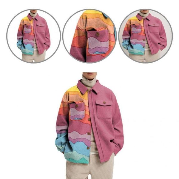 men's wool & blends anti-fade 2 colors men loose printed jacket winter outfit for autumn, Black
men's wool & blends anti-fade 2 colors men loose printed jacket winter outfit for autumn, Black