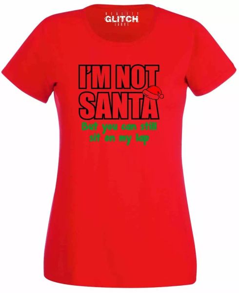 i'm not santa women's t-shirt christmas xmas elf funny party celebration, White;black
i'm not santa women's t-shirt christmas xmas elf funny party celebration, White;black