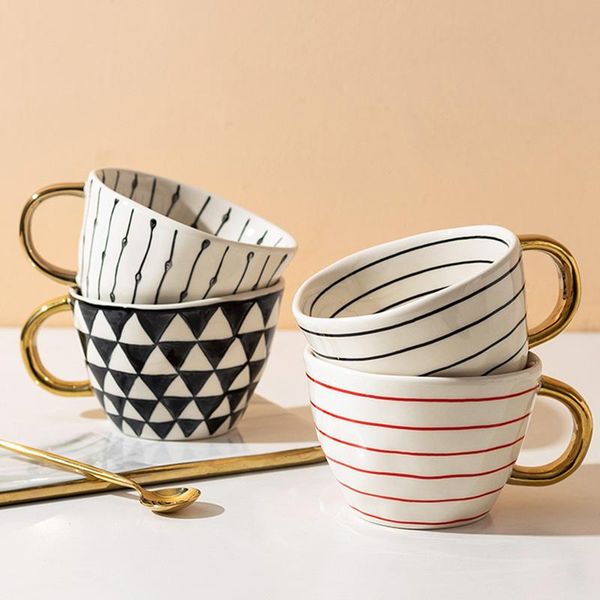 mugs 1pcs 330ml hand painted mug with golden handle creative home office coffee milk tea juice water ceramic cup gift for friends
mugs 1pcs 330ml hand painted mug with golden handle creative home office coffee milk tea juice water ceramic cup gift for friends