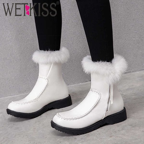 wetkiss snow boots women waterproof ankle booties zip fur warm shoes female round toe flat shoes girl ladies winter 210630, Black
wetkiss snow boots women waterproof ankle booties zip fur warm shoes female round toe flat shoes girl ladies winter 210630, Black