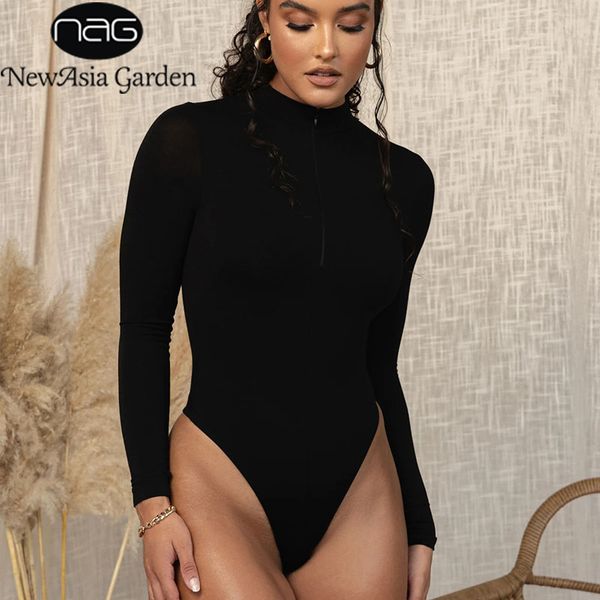 newasia autumn women long sleeve bodysuit zipper turtleneck white brown bodycorn jumpsuit female chic streetwear new 210413, Black;white
newasia autumn women long sleeve bodysuit zipper turtleneck white brown bodycorn jumpsuit female chic streetwear new 210413, Black;white