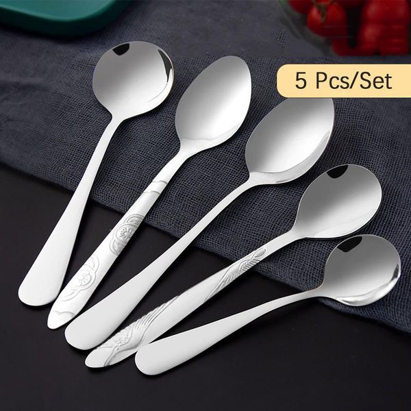 5pcs/set household stainless steel round head male spoon children meal dessert soup tableware spoons
5pcs/set household stainless steel round head male spoon children meal dessert soup tableware spoons
