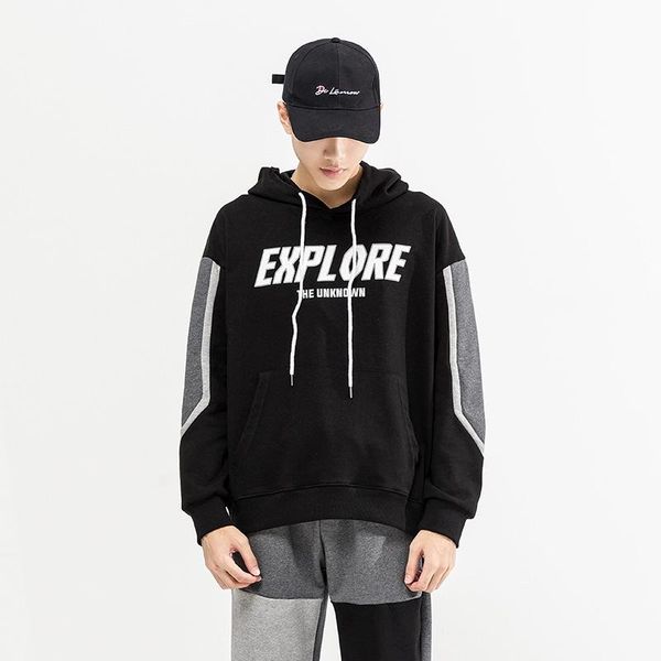 men's hoodies & sweatshirts 2021 autumn men hoodie print streetwear man fashion round neck pullover hooded male casual solid jumper, Black
men's hoodies & sweatshirts 2021 autumn men hoodie print streetwear man fashion round neck pullover hooded male casual solid jumper, Black