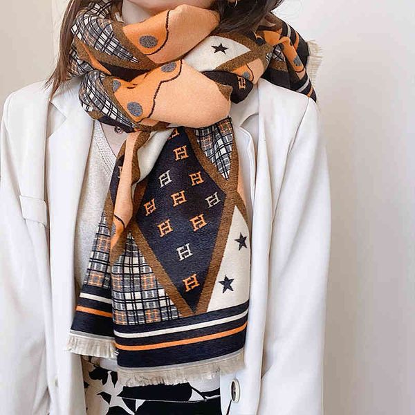 shawl winter thickened warm imitation cashmere scarf women's spring and autumn multifunctional long versatile temperament bib, Blue;gray
shawl winter thickened warm imitation cashmere scarf women's spring and autumn multifunctional long versatile temperament bib, Blue;gray