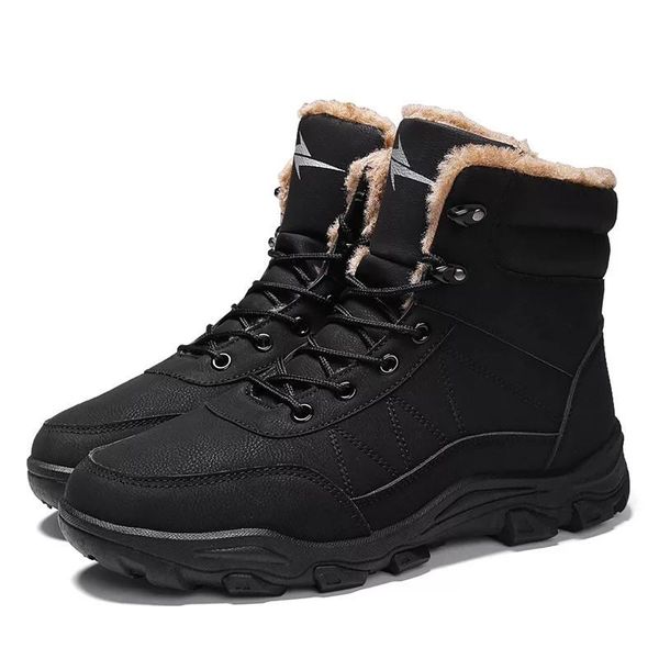 boots 2021 men's and women's hiking winter plus velvet warm non-slip sport sneakers outdoor waterproof camping leather shoes, Black
boots 2021 men's and women's hiking winter plus velvet warm non-slip sport sneakers outdoor waterproof camping leather shoes, Black