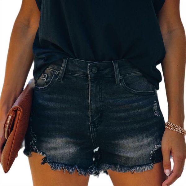 summer denim fashion ripped women short elastic jeans street casual black and blue xs xl quality, White;black
summer denim fashion ripped women short elastic jeans street casual black and blue xs xl quality, White;black