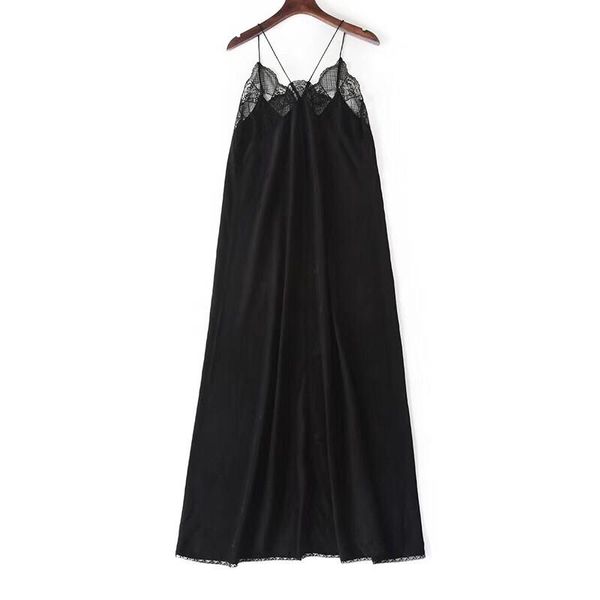 women v neckline black silk asymmetric violin suspender long dress with lave patchwork & jacquard detail casual dresses, Black;gray
women v neckline black silk asymmetric violin suspender long dress with lave patchwork & jacquard detail casual dresses, Black;gray