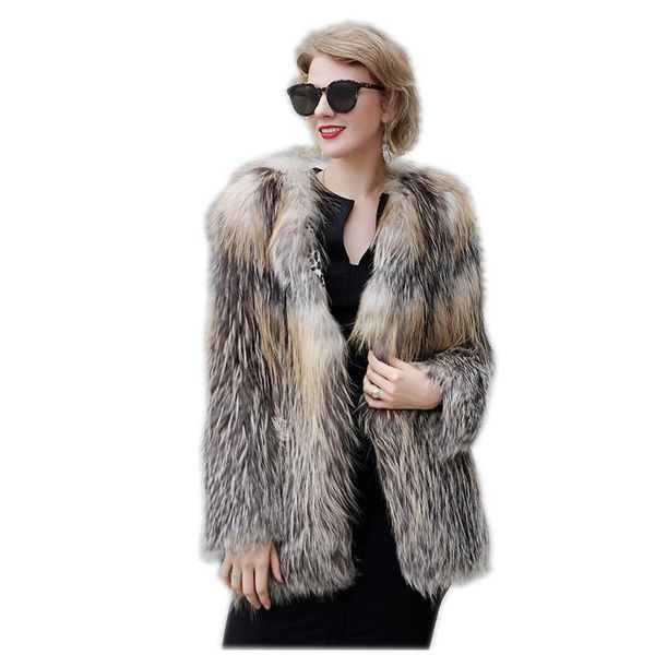 women's fur & faux real knitted fashion coat genuine women natural golden jacket long overcoat, Black
women's fur & faux real knitted fashion coat genuine women natural golden jacket long overcoat, Black