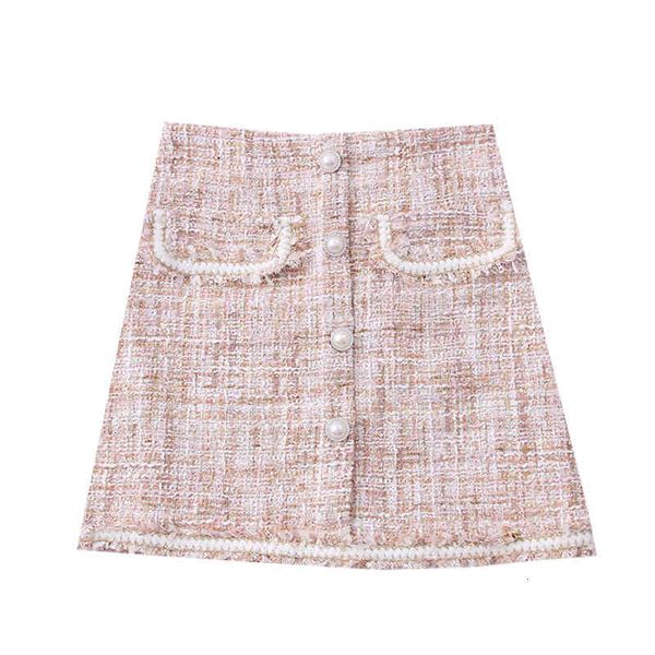 skirts 2021 autumn temperament tweed high-waisted pearl single-breasted skirt retro short a-line women e1ci, Black
skirts 2021 autumn temperament tweed high-waisted pearl single-breasted skirt retro short a-line women e1ci, Black