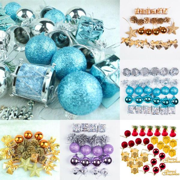 party decoration 20/24/32pcs christmas tree balls baubles plain glitter xmas ornaments hanging wedding home decor
party decoration 20/24/32pcs christmas tree balls baubles plain glitter xmas ornaments hanging wedding home decor