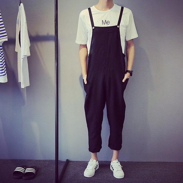 men's pants m-4xl 2021 fashion clothing male bib linen casual loose fluid thin singer costumes, Black
men's pants m-4xl 2021 fashion clothing male bib linen casual loose fluid thin singer costumes, Black
