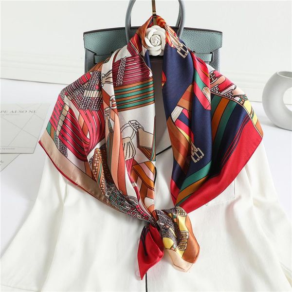 scarves 2021 women bandana square silk scarf fashion print neckscarf headband femal foulard shawls stoles 90*90cm, Blue;gray
scarves 2021 women bandana square silk scarf fashion print neckscarf headband femal foulard shawls stoles 90*90cm, Blue;gray