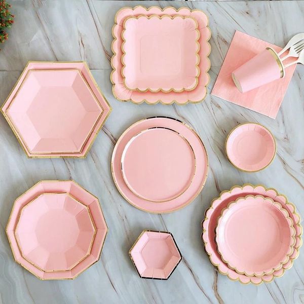 disposable dinnerware pink princess party tableware set paper plate straw cup napkins for wedding birthday decoration supplies
disposable dinnerware pink princess party tableware set paper plate straw cup napkins for wedding birthday decoration supplies