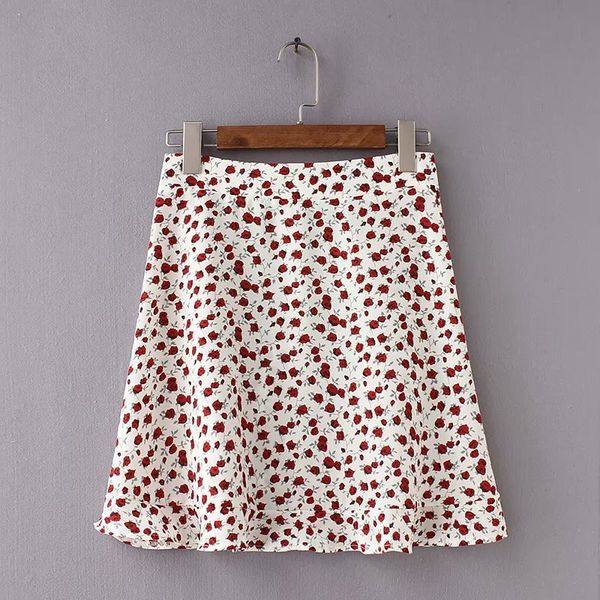 women dots mini skirt green white saia high waistline faldas skirts summer 210412, Black