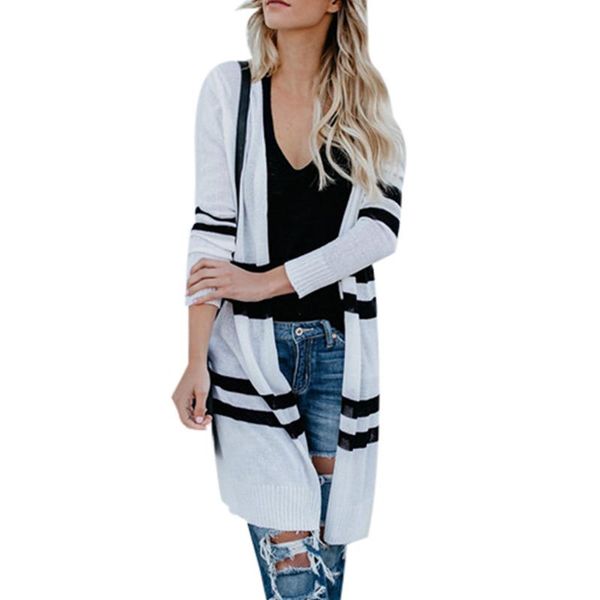 women's sweaters winter women cardigans fashion long sleeve stripe cardigan sweater knitted hooded coat girl female, White;black
women's sweaters winter women cardigans fashion long sleeve stripe cardigan sweater knitted hooded coat girl female, White;black