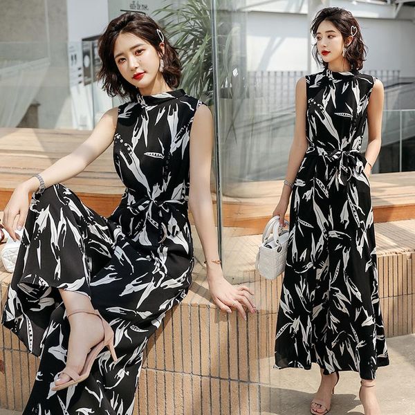 women's jumpsuits & rompers women long wide leg 2021 summer lady sleeveless o-neck floral printed, Black;white
women's jumpsuits & rompers women long wide leg 2021 summer lady sleeveless o-neck floral printed, Black;white