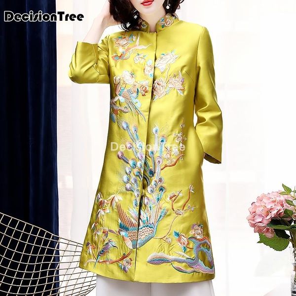 classic vintage women qipao exquisite phoenix embroidery chinese robe dress stand collar satin tang cheongsam coat plus ethnic clothing, Red
classic vintage women qipao exquisite phoenix embroidery chinese robe dress stand collar satin tang cheongsam coat plus ethnic clothing, Red