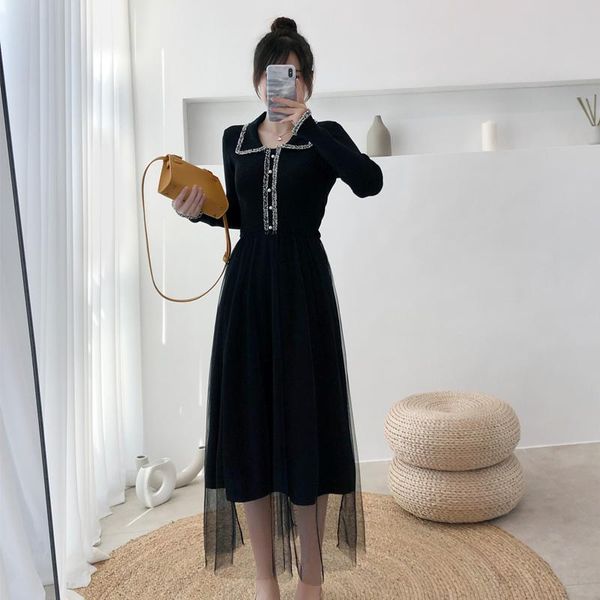 maternity dresses autumn winter lactation sweater dress clothes knitted patchwork voile receiving waist long nursing pregnancy, White
maternity dresses autumn winter lactation sweater dress clothes knitted patchwork voile receiving waist long nursing pregnancy, White
