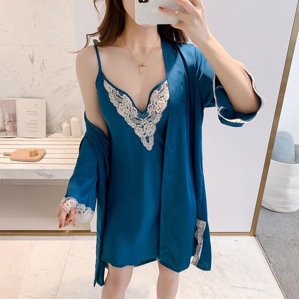 luxury sleepwear robe sets ice silk bathrobe pajama set dressing gown women embroidery applique silky homewear women's, Black;red
luxury sleepwear robe sets ice silk bathrobe pajama set dressing gown women embroidery applique silky homewear women's, Black;red