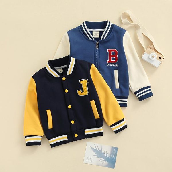 jackets focusnorm 2-7y casual autumn kids boys girls jacket outwears letter patchwork long sleeve zipper pocket baseball coat, Blue;gray
jackets focusnorm 2-7y casual autumn kids boys girls jacket outwears letter patchwork long sleeve zipper pocket baseball coat, Blue;gray