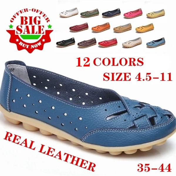 summer women flats genuine leather shoes flat loafers casual ladies slip cow driving boat footwear sandals, Black
summer women flats genuine leather shoes flat loafers casual ladies slip cow driving boat footwear sandals, Black