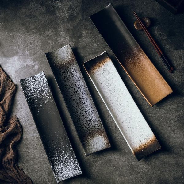dishes & plates japanese-style long plate creative rectangular sushi black simple restaurant tableware supplies
dishes & plates japanese-style long plate creative rectangular sushi black simple restaurant tableware supplies
