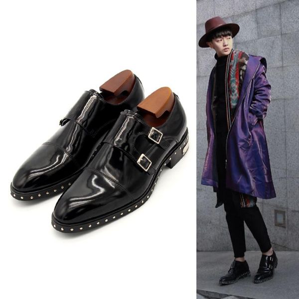 dress shoes black monk strap rivets formal suit flat heel men wedding party autumn gentleman italian oxfords
dress shoes black monk strap rivets formal suit flat heel men wedding party autumn gentleman italian oxfords